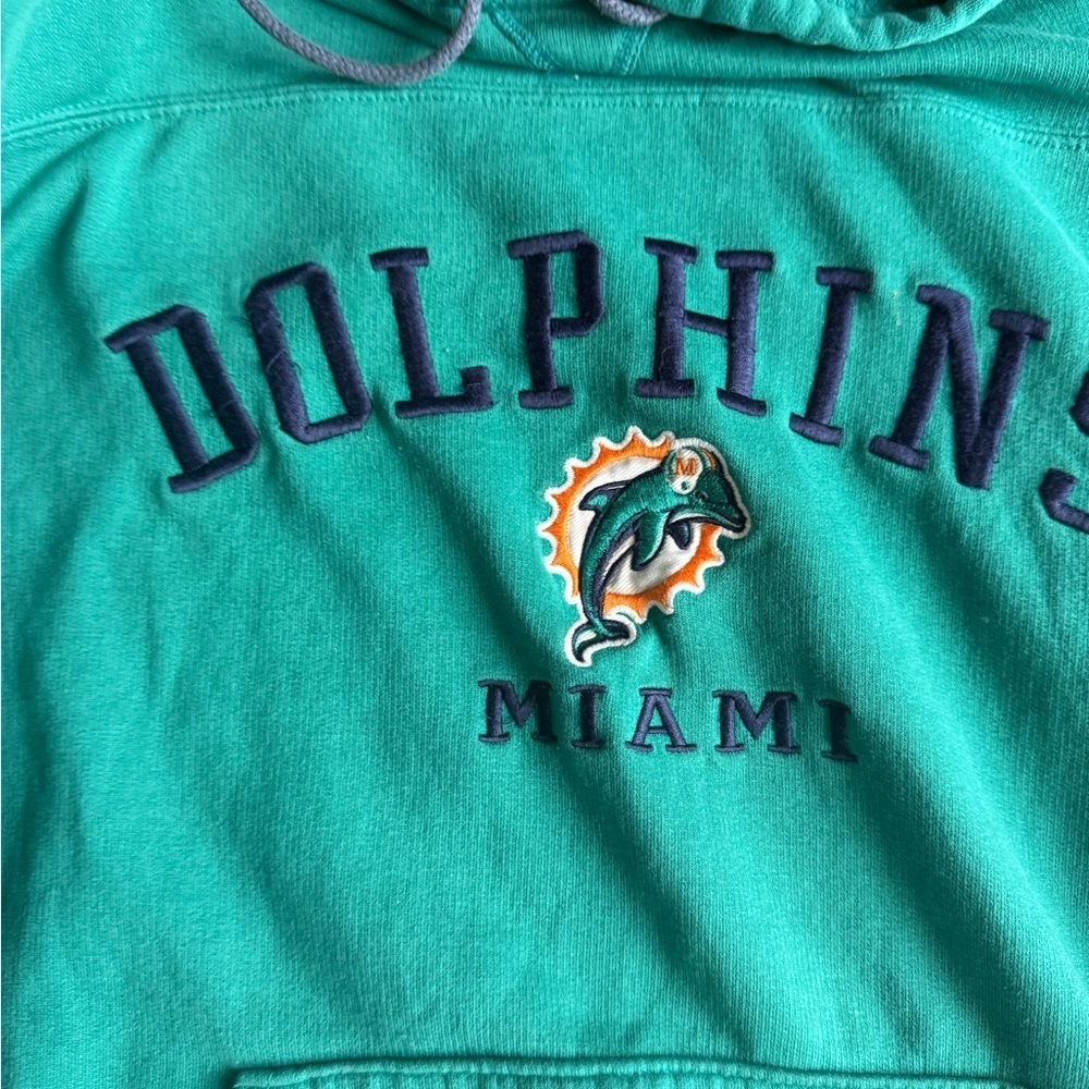 NFL Dolphins Teal Hoodie Vintage - Picture 2 of 6